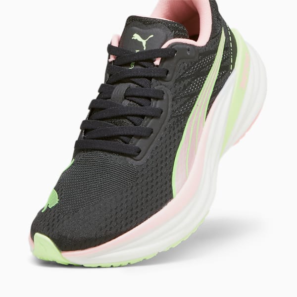 Magnify NITRO 2 Women's Running Shoes, PUMA Black-Koral Ice-Speed Green, extralarge-AUS