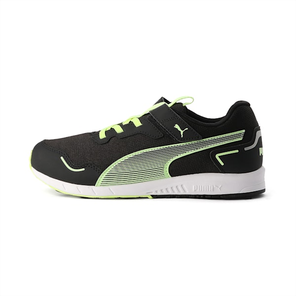 キッズ プーマ スピードモンスター V4 スニーカー 17-24cm, PUMA Black-Fast Yellow, extralarge-JPN