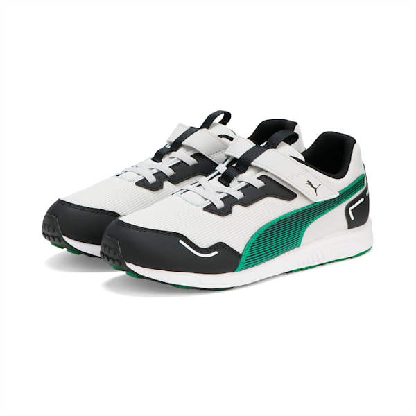 キッズ プーマ スピードモンスター V4 スニーカー 17-24cm, Glacial Gray-PUMA Black-Archive Green, extralarge-JPN