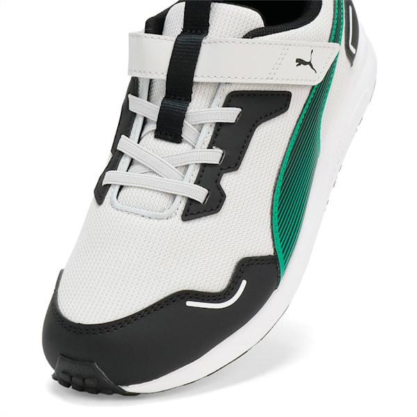 キッズ プーマ スピードモンスター V4 スニーカー 17-24cm, Glacial Gray-PUMA Black-Archive Green, extralarge-JPN