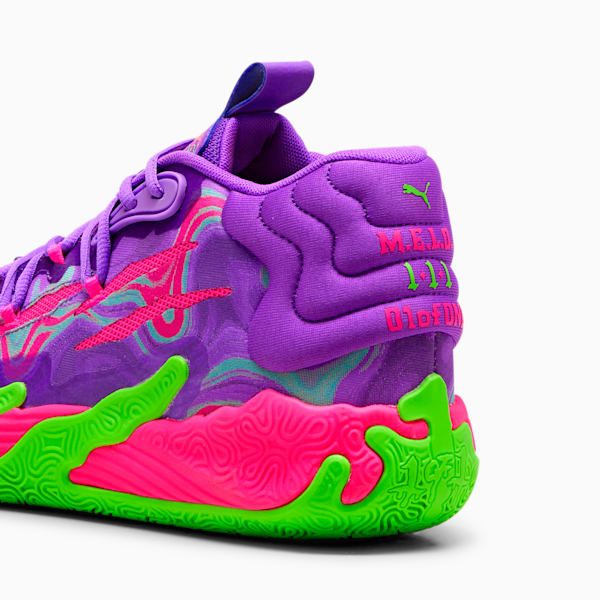 PUMA x LAMELO BALL MB.03 Toxic Men's Basketball Shoes, Purple Glimmer-Green Gecko, extralarge