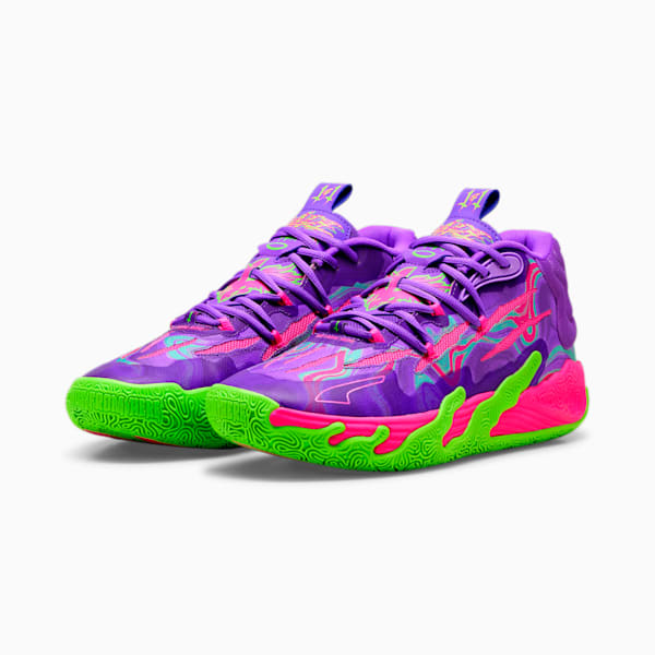 MB.03 Toxic Unisex Basketball Shoes, Purple Glimmer-Green Gecko, extralarge-IND