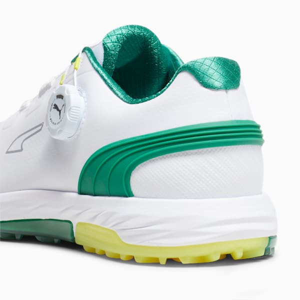 メンズ ゴルフ アルファキャット ニトロ ディスク スパイクレス シューズ, PUMA White-Archive Green-Yellow Burst, extralarge-JPN