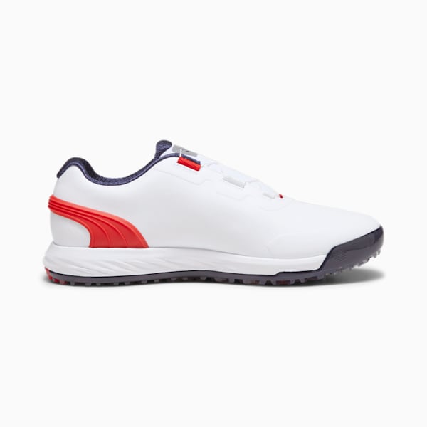 メンズ ゴルフ アルファキャット ニトロ ディスク スパイクレス シューズ, PUMA White-For All Time Red-PUMA Navy, extralarge-JPN