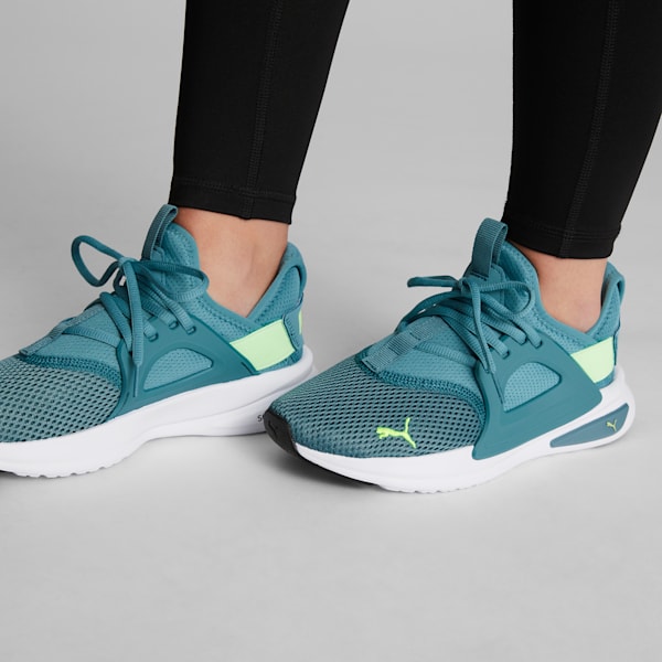 Tenis para correr Softride Enzo Evo para mujer, Bold Blue-Bold Blue-Speed Green, extralarge