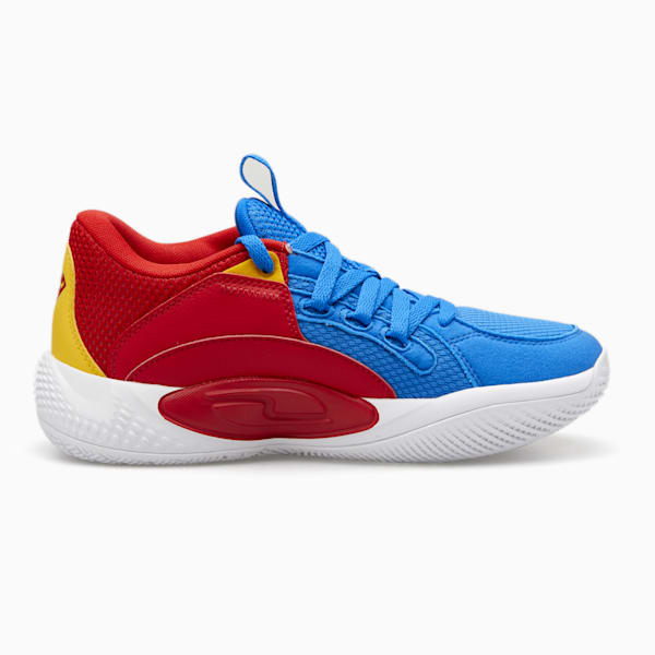 Court Rider Superman 85th Unisex Basketball Shoes, Racing Blue-Yellow Sizzle-For All Time Red, extralarge-AUS