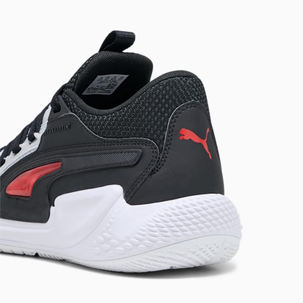 Court Rider Chaos Team Unisex Basketball Shoes, Ash Gray-Cast Iron-PUMA Black-For All Time Red, extralarge-IND