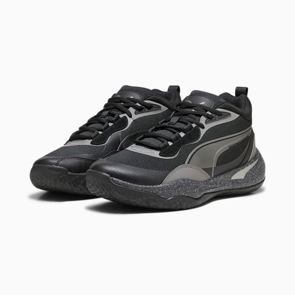 Tenis de basquetbol Playmaker Pro Trophies, Puma Aged Silver-Cast Iron-PUMA Black, extralarge