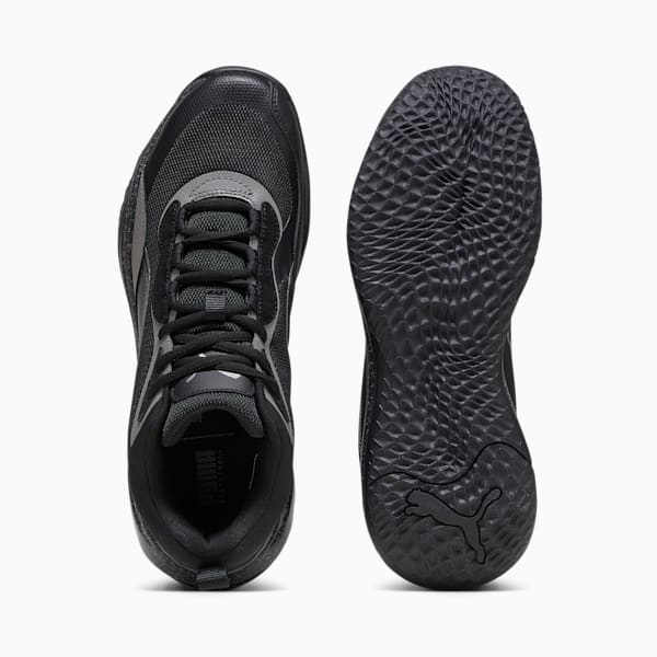 Playmaker Pro Trophies Basketball Shoes, Puma Aged Silver-Cast Iron-PUMA Black, extralarge-GBR