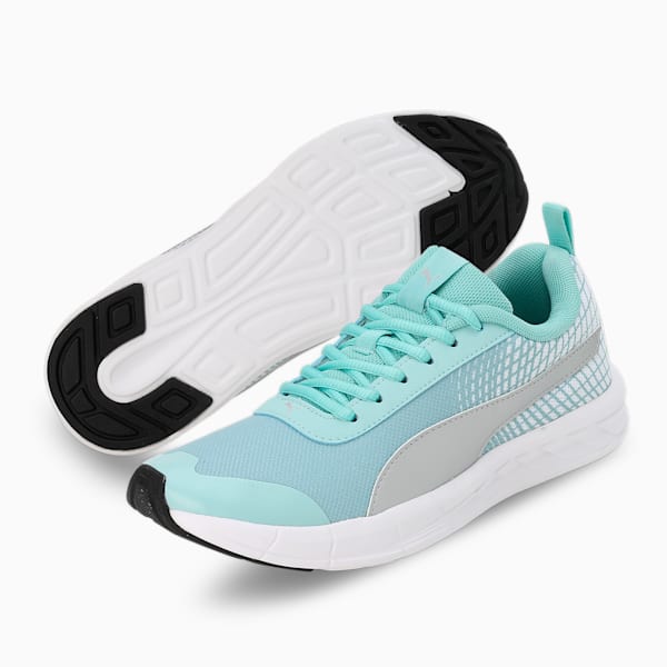 Supernal V3 Women's Running Shoes, Eggshell Blue-PUMA Black-PUMA White-PUMA Silver, extralarge-IND