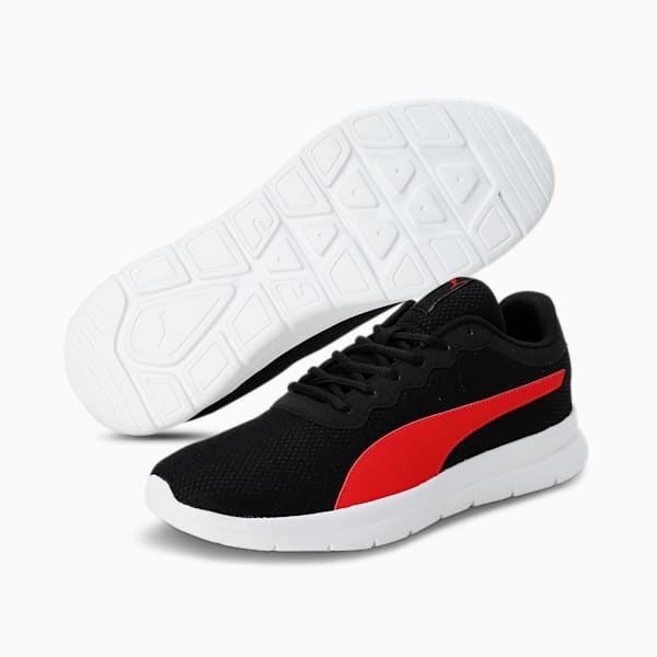 Maximal Comfort Men's Running Shoes, PUMA Black-High Risk Red, extralarge-IND
