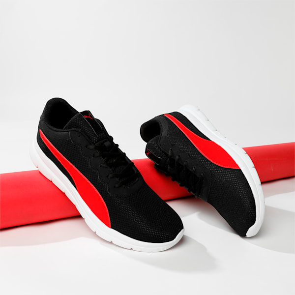 Maximal Comfort Men's Running Shoes, PUMA Black-High Risk Red, extralarge-IND