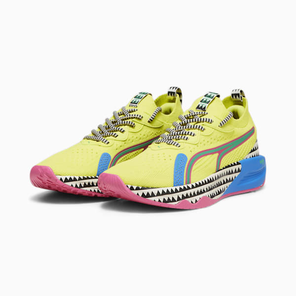 PUMA x lemlem NITRO Luxe Women's Training Shoes, Yellow Burst-Racing Blue-Pink Glimmer, extralarge-AUS