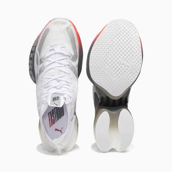 Tenis para correr Fastroid, PUMA White-PUMA Silver-Cherry Tomato, extralarge