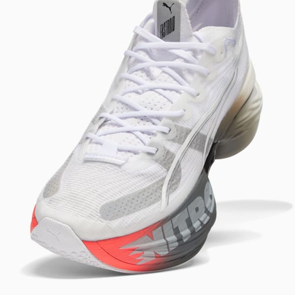 Tenis para correr Fastroid, PUMA White-PUMA Silver-Cherry Tomato, extralarge