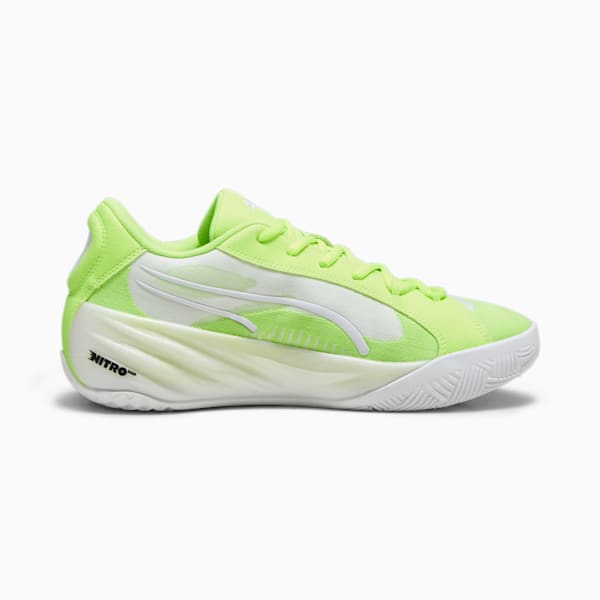 All-Pro NITRO Unisex Basketball Shoes, Lime Squeeze-PUMA White, extralarge-IND