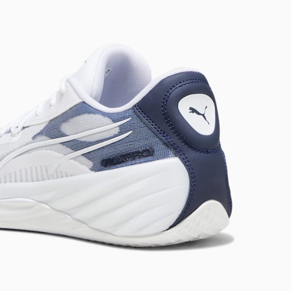 All-Pro NITRO™ Team Basketball Shoes, PUMA White-PUMA Navy-Lime Squeeze, extralarge-IND
