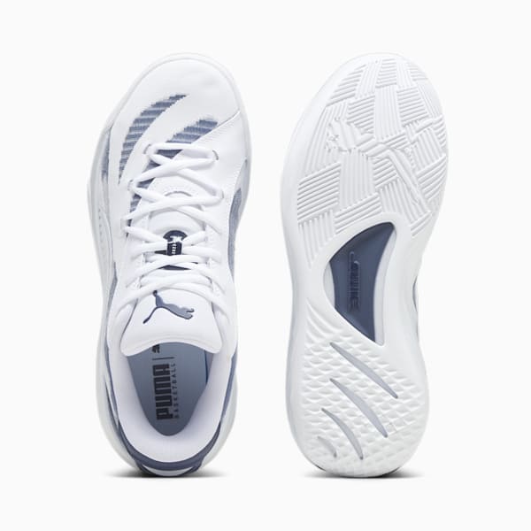All-Pro NITRO™ Team Unisex Basketball Shoes, PUMA White-PUMA Navy-Lime Squeeze, extralarge-IND