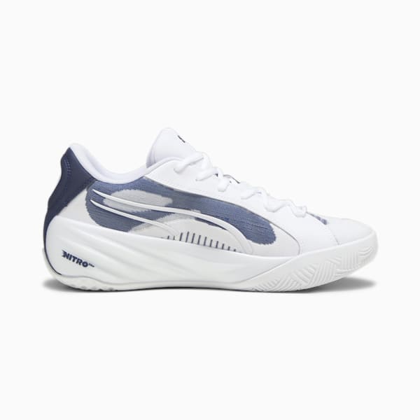 All-Pro NITRO™ Team Unisex Basketball Shoes, PUMA White-PUMA Navy-Lime Squeeze, extralarge-AUS