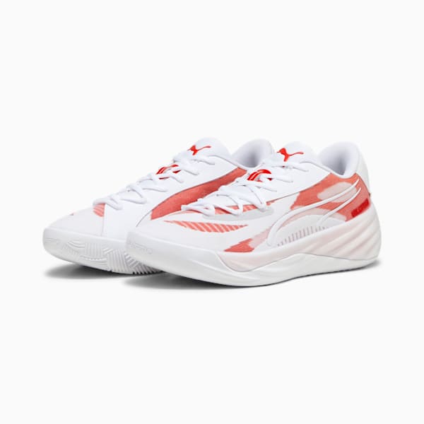 All-Pro NITRO™ Team Men's Basketball Shoes, PUMA White-For All Time Red, extralarge