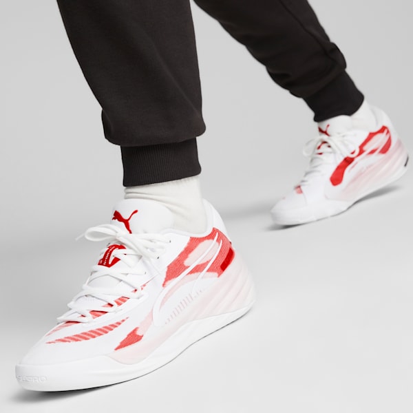 All-Pro NITRO™ Team Men's Basketball Shoes, PUMA White-For All Time Red, extralarge