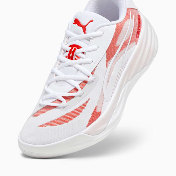 All-Pro NITRO Team Basketball Shoes, PUMA White-For All Time Red, extralarge