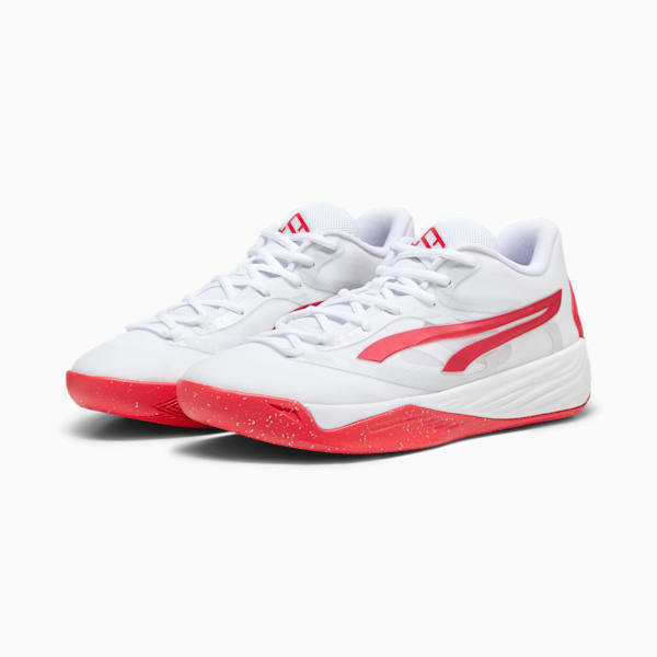 STEWIE x TEAM Stewie 2 Women's Basketball Shoes, PUMA White-For All Time Red, extralarge