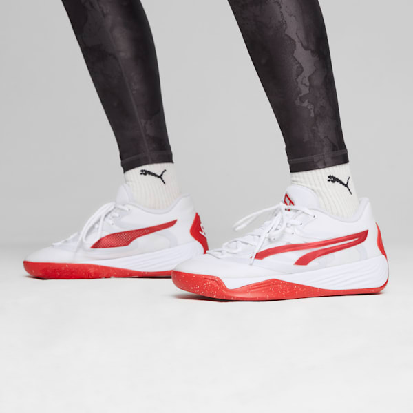 Souliers de basketball Stewie 2 Team Femmes, PUMA White-For All Time Red, extralarge