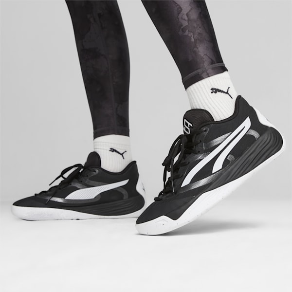 Stewie 2 Team Women's Basketball Shoes, PUMA Black-PUMA White, extralarge-IND