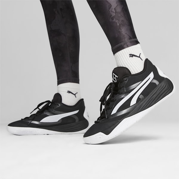 STEWIE x TEAM Stewie 2 Women's Basketball Shoes, PUMA Black-PUMA White, extralarge