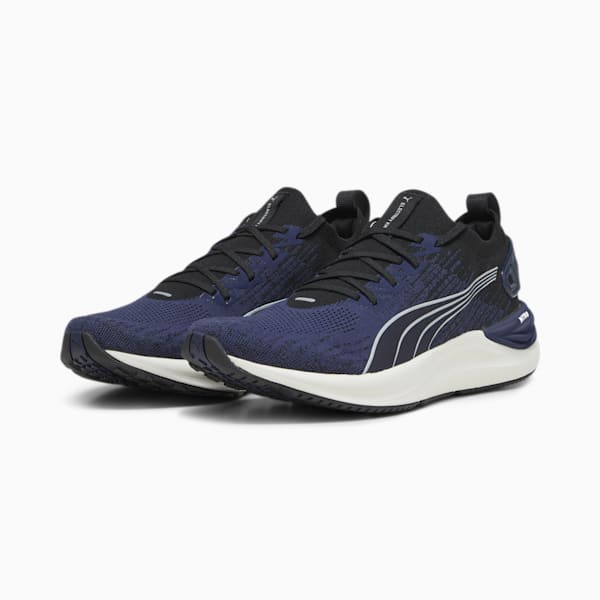 Electrify NITRO 3 Knit Men's Running Shoes, PUMA Navy-Cool Mid Gray-Gum, extralarge