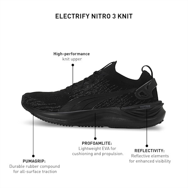 Electrify NITRO™ 3 Knit Men's Running Shoes, Dark Coal-Concrete Gray, extralarge-IND