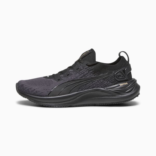Electrify NITRO™ 3 Knit Women's Running Shoes, PUMA Black-Strong Gray, extralarge