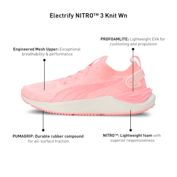 Electrify NITRO™ 3 Knit Women's Running Shoes, Koral Ice-Warm White, extralarge-IND