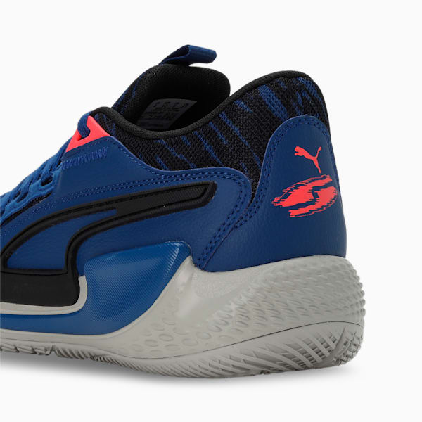 Clyde's Closet Court Rider Unisex Basketball Shoes, Clyde Royal-Harbor Mist-PUMA Black-Fire Orchid, extralarge-IND