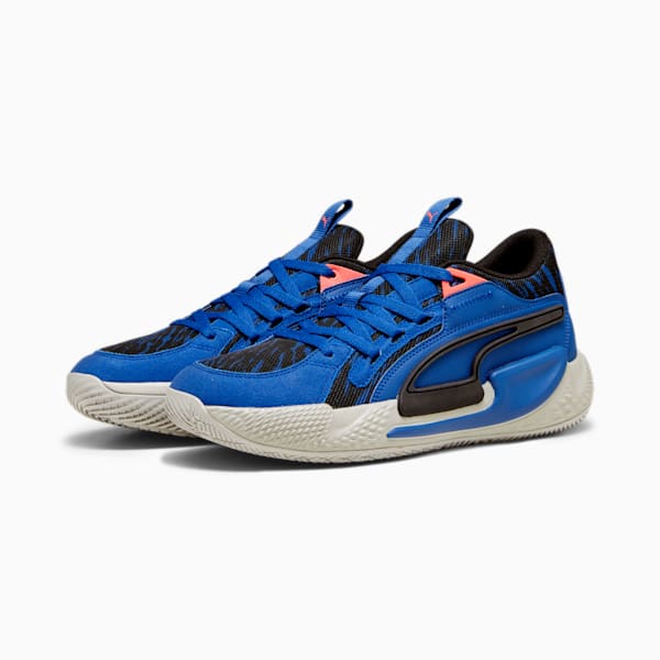 Clyde's Closet Court Rider Unisex Basketball Shoes, Clyde Royal-Harbor Mist-PUMA Black-Fire Orchid, extralarge-AUS