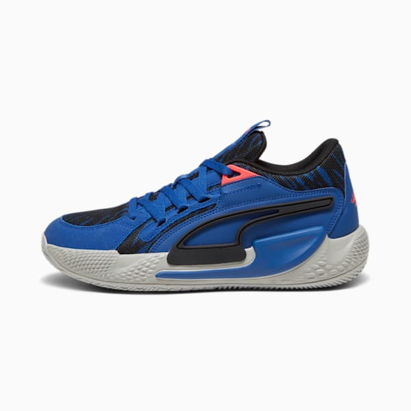 Clyde's Closet Court Rider Unisex Basketball Shoes, Clyde Royal-Harbor Mist-PUMA Black-Fire Orchid, extralarge-AUS