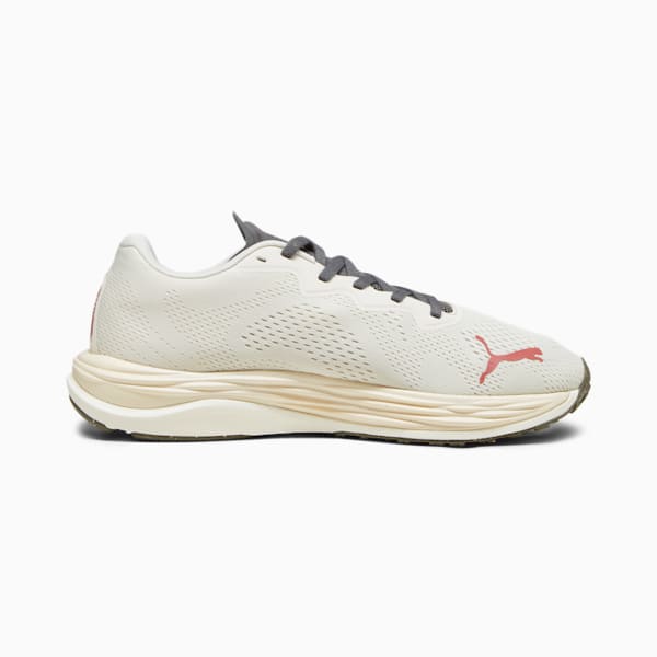 PUMA x FIRST MILE Velocity NITRO 2 Men's Running Shoes, Alpine Snow-Cool Dark Gray-Astro Red, extralarge-GBR