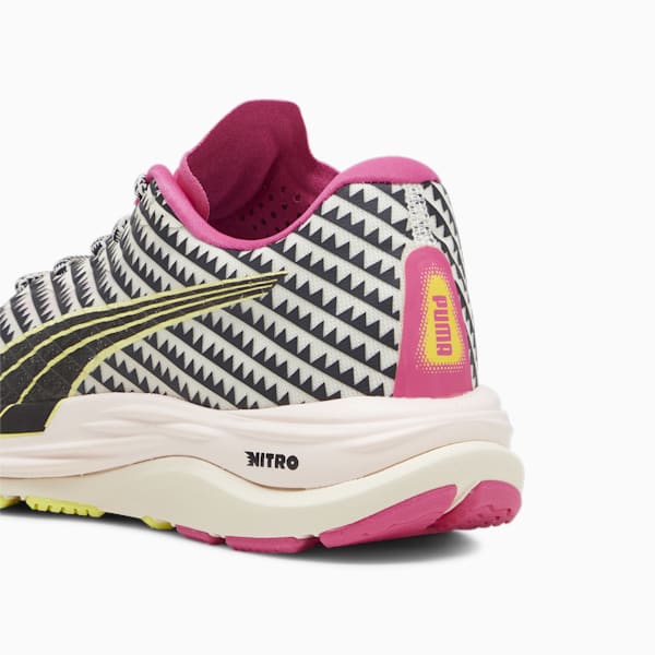 PUMA x lemlem Velocity NITRO™ 2 Women's Running Shoes, Ghost Pepper-PUMA Black-Pink Glimmer, extralarge-AUS