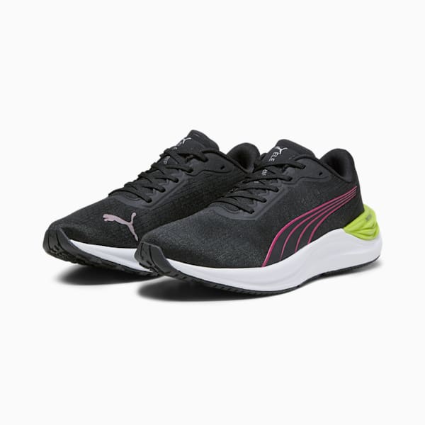 Tenis para correr infantiles Electrify NITRO 3, Puma Black-Cool Dark Gray-Pinktastic, extralarge