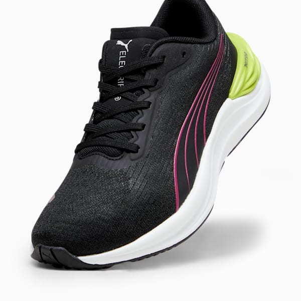 Tenis para correr infantiles Electrify NITRO 3, Puma Black-Cool Dark Gray-Pinktastic, extralarge