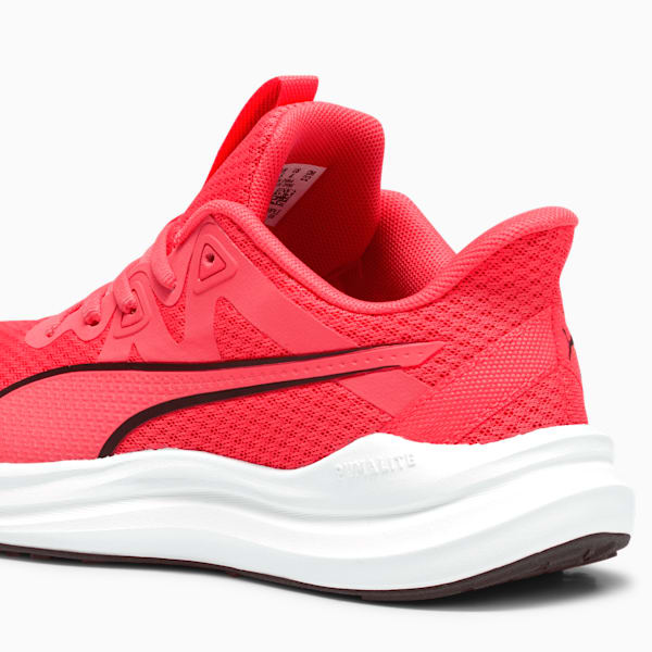 Zapatos para correr Reflect Lite para jóvenes, Fire Orchid-PUMA Black-PUMA White, extralarge