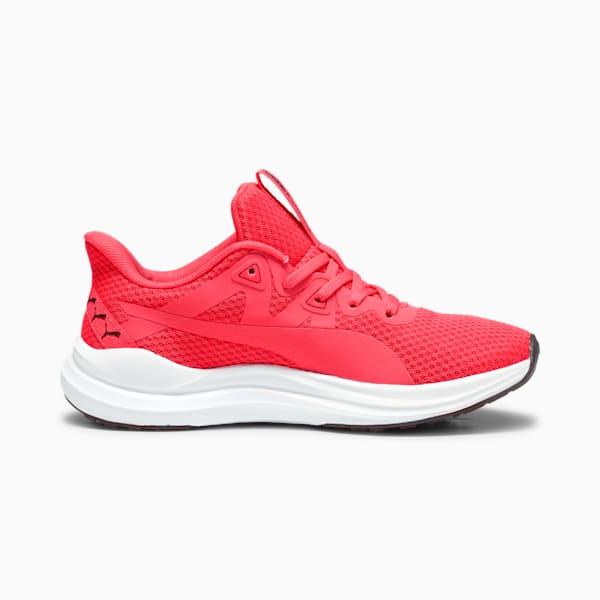 Zapatos para correr Reflect Lite para jóvenes, Fire Orchid-PUMA Black-PUMA White, extralarge