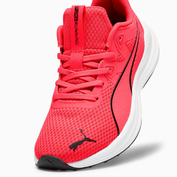 Zapatos para correr Reflect Lite para jóvenes, Fire Orchid-PUMA Black-PUMA White, extralarge