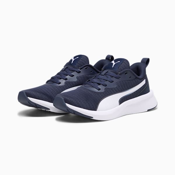 キッズ フライヤー ライト ランニングシューズ 22-25cm, PUMA Navy-PUMA White, extralarge-JPN