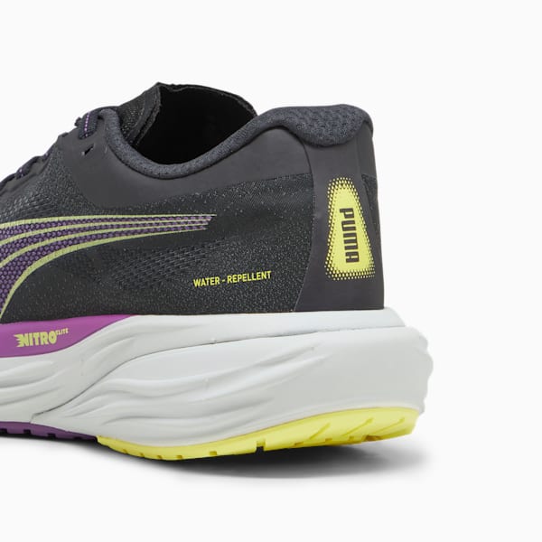 Deviate NITRO 2 WTRepel Women's Trail Running Shoes, PUMA Black-Purple Pop-Yellow Burst, extralarge-IND