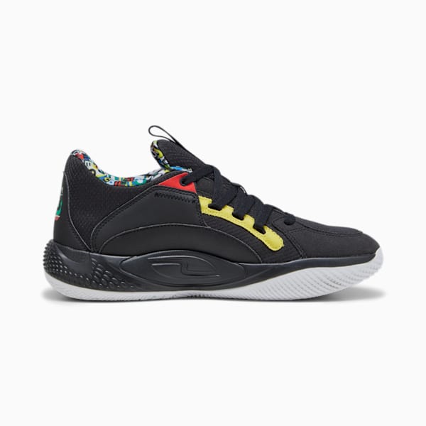 Court Rider Chaos Trash Talk Unisex Basketball Shoes, PUMA Black-Pelé Yellow-Archive Green-Racing Blue-PUMA White, extralarge-AUS