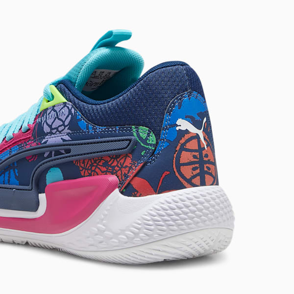Court Rider Chaos Fresh Men's Basketball Shoes, Persian Blue-Pinktastic-Strawberry Burst-Pro Green-Team Aqua, extralarge