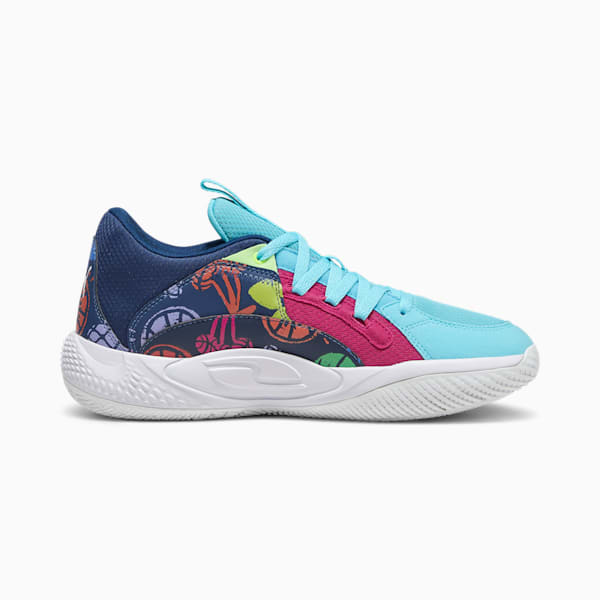 Court Rider Chaos Fresh Unisex Basketball Shoes, Persian Blue-Pinktastic-Strawberry Burst-Pro Green-Team Aqua, extralarge-IND