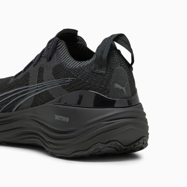 ForeverRun NITRO Knit Men's Running Shoes, PUMA Black-Shadow Gray, extralarge-IND